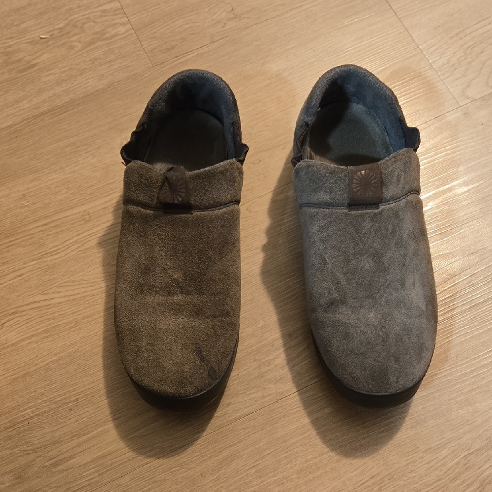 UGG Womens Gray Suede Loafers Womens 11/Mens9